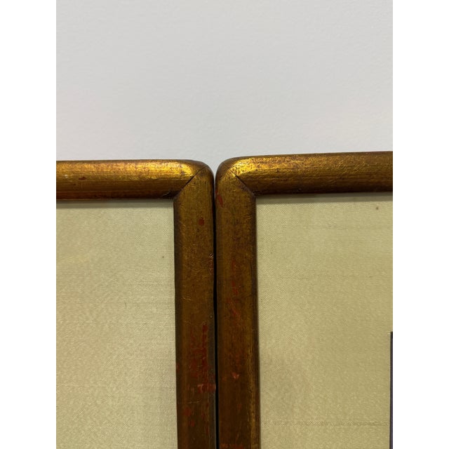 Wood Pair, Persian Manuscript Paintings, Horsemen and Courtly Gathering For Sale - Image 7 of 10