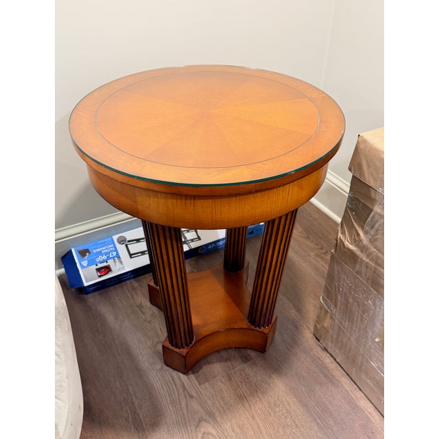 Traditional Baker Round Side Table For Sale - Image 3 of 6