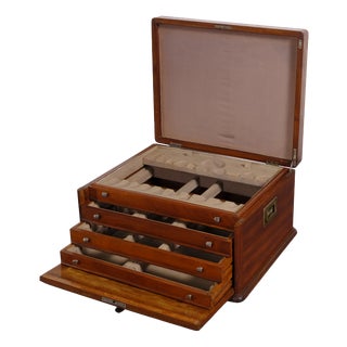 Antique Art Deco Wooden Cutlery Chest, 1920s For Sale