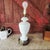 Glass Vintage Milk Glass Table Lamp With Gold Floral Design & Brass Base For Sale - Image 7 of 18