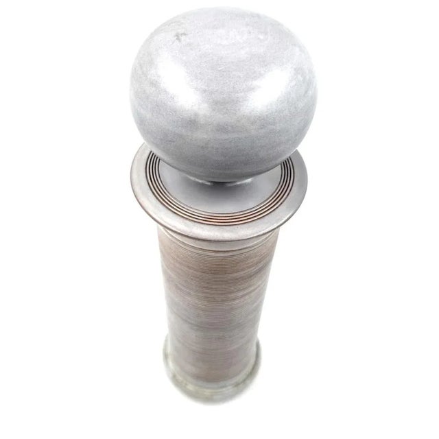 Blue Mid-Century Modern Gres Vase by Franco Bucci, 1970 For Sale - Image 8 of 18