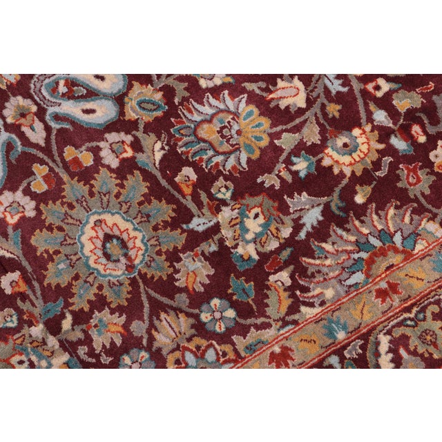 Heritage Pak-Persian Aubergine/Beige Wool Rug - 10'0'' X 14'4'' For Sale In New York - Image 6 of 8