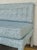 Blue Revelation Modern Blue and White Tufted Approach the Bench Banquette For Sale - Image 8 of 8