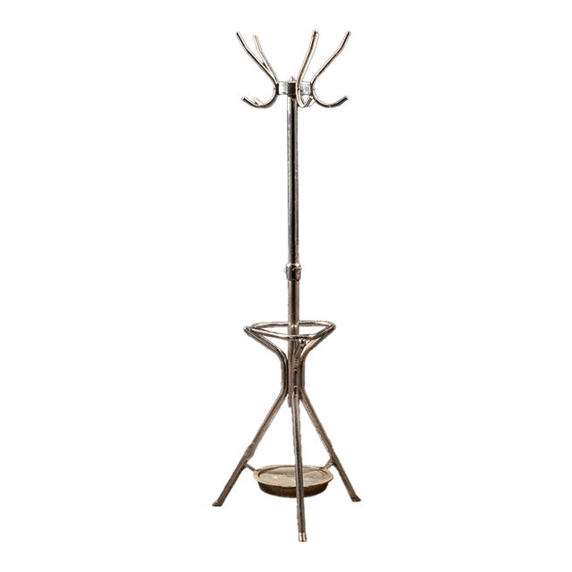 Vintage Space Age Chrometube Barbershop Coat Tree For Sale