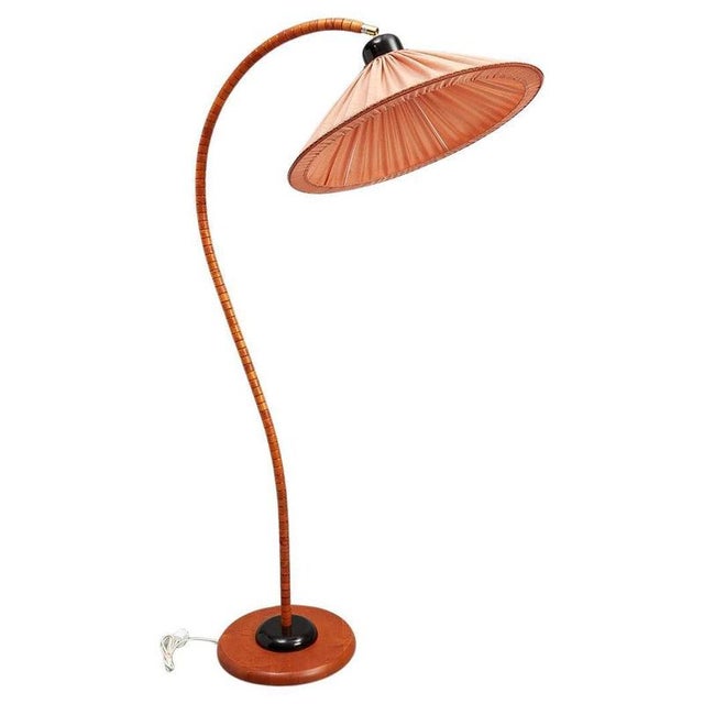 Art Deco Style Pink Swan Neck Floor Lamp from Markslöjd, 1970s For Sale - Image 9 of 9