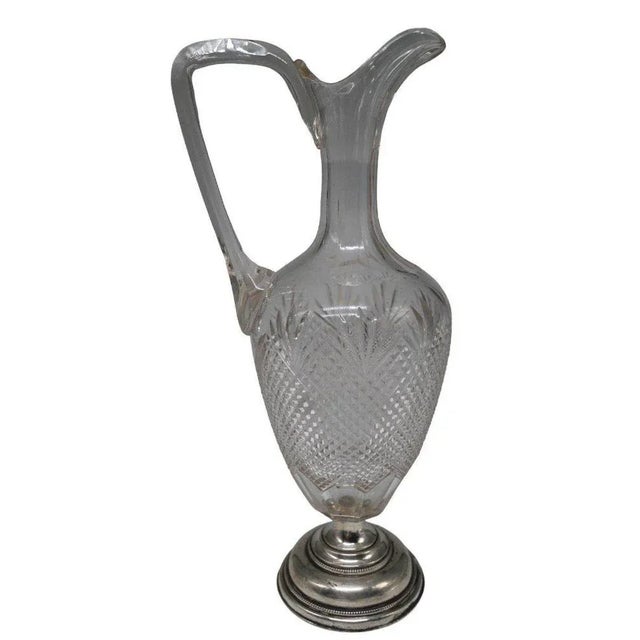 Vintage Carafe with Silver Base For Sale - Image 9 of 9