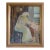 1955 Mid-Century Modern 'A Moment to Herself' Vintage Swedish Figurative Oil Painting, Framed For Sale