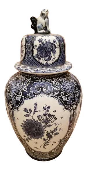 Blue and White Delft Jar