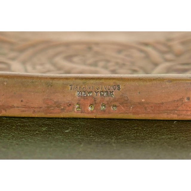 Bronze Tiffany Studios New York Zodiac Pattern Bronze Pen Tray For Sale - Image 8 of 10