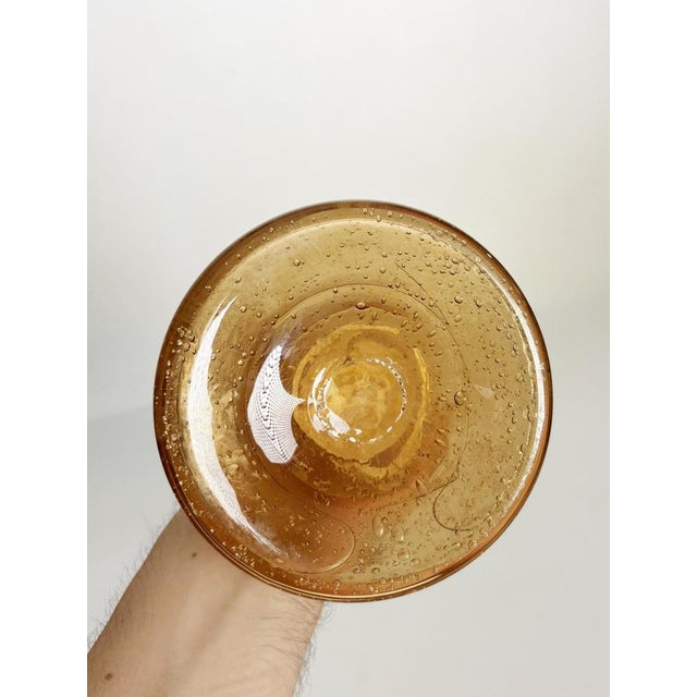 Gold Bubble Glass Candleholder, France, 20th Century For Sale - Image 8 of 10