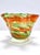 Vintage Italian Green and Orange Murano Glass Vase from Fratelli Toso, 1980s For Sale - Image 13 of 13