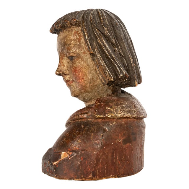 Antique 16thC Catholic German Renaissance Carved Bust Stephan Rottaler Landshut 1500 For Sale - Image 12 of 18