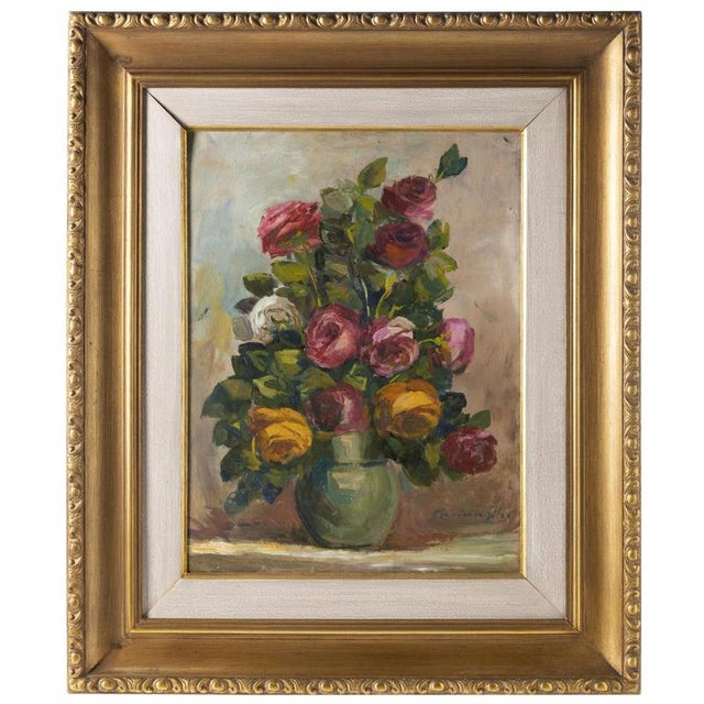 Mendes Da Silva, Still Life, 20th Century, Oil Painting For Sale - Image 6 of 6
