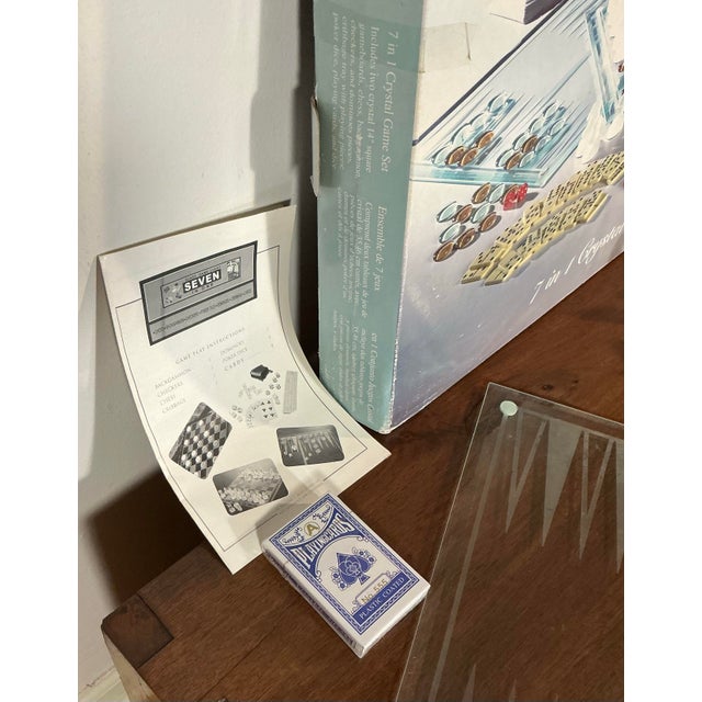 Crystal Game Set-7 in 1 Game Set by Emperial Estate Crystal With Chess, 1980s For Sale In Greenville, SC - Image 6 of 11