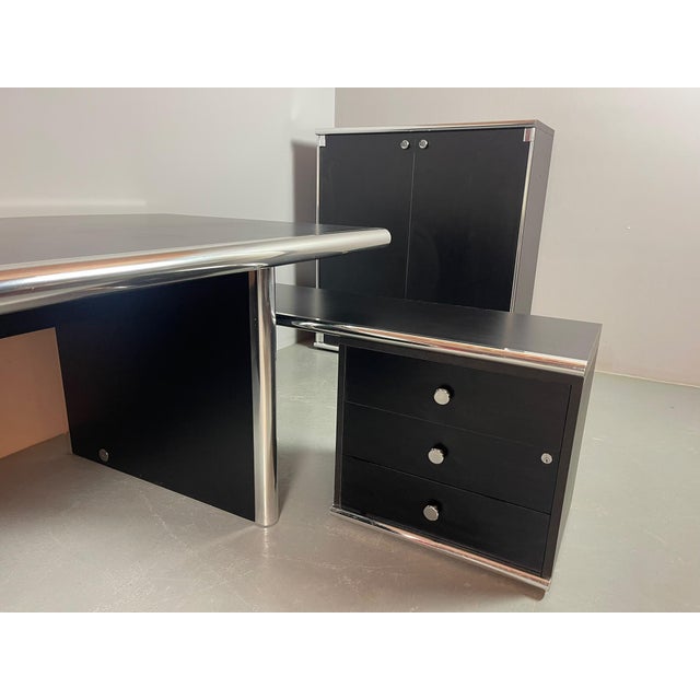 Mid-Century Italian Executive Office Suite by Guido Faleschini for I4 Mariani, Italy, 1970s, Set of 5 For Sale - Image 11 of 18