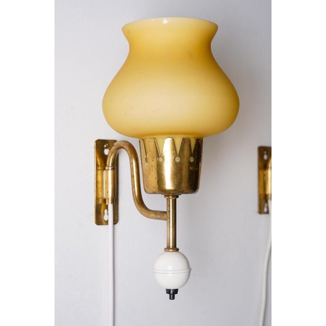 Wall Lamps by Erik Tidstrand for Nordiska Kompaniet, Sweden, 1950s, Set of 2 For Sale - Image 6 of 16