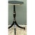 Vintage Black and Gold Trim Pedestal Table For Sale - Image 4 of 12