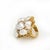 Modern 1980s Vintage Cellino 18k Diamond Natural Pearl Cocktail Ring, Size 5.75 For Sale - Image 3 of 11
