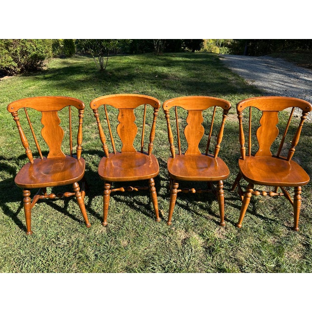 1940s Set of Six 20th Century Heywood-Wakefield Chairs For Sale - Image 5 of 18