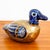 Mid-Century Modern Blue and Gold Ceramic Duck Decorative Table Sculpture For Sale - Image 9 of 12