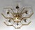 Italian 21st Century Hive Polished Brass Clear Murano Flush Mount by Fabio LTD For Sale - Image 3 of 8
