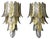 Long Textured Golden and Smoked Murano Glass Sconces in Palm Tree Shape from Barovier & Toso, 1990s, Set of 2 For Sale
