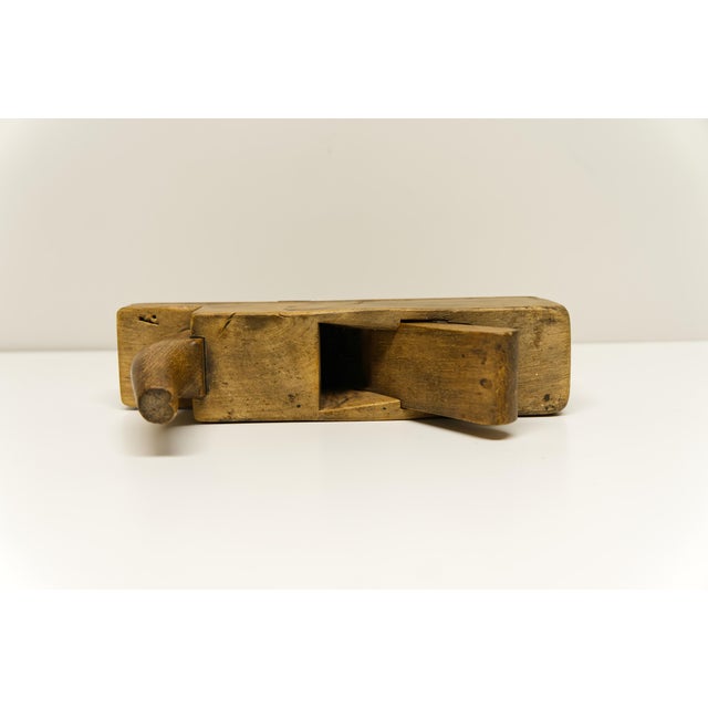 Early 20th Century Antique Wood Hand Plane 10" Woodworker Tool For Sale - Image 5 of 7