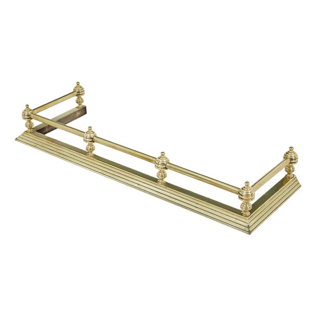 Early 20th Century Brass Fireside Fender For Sale