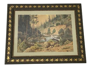 A. H. Slade-River Landscape Watercolor Painting