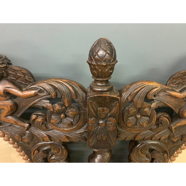 19th Century Carolean Walnut Settee, 1880 For Sale - Image 10 of 14