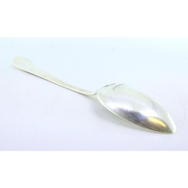 Metal Plain Silver Rice and Serving Spoon with Handle For Sale - Image 7 of 8