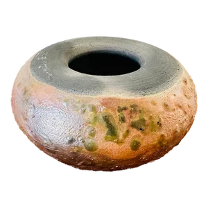 Signed Raku Fired Pottery Vase or Vessel