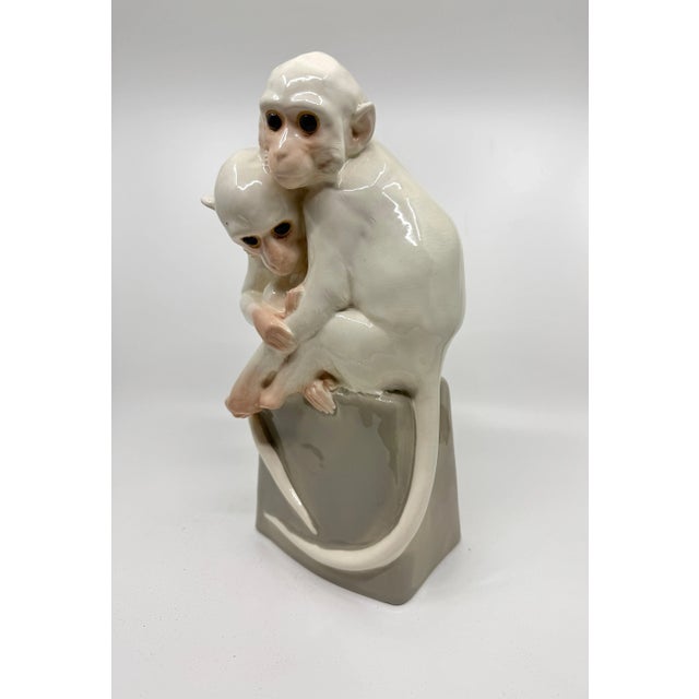 Early 20th Century Weiner Kunst Keramische Monkeys Ceramic with Glass Eyes For Sale In Palm Springs - Image 6 of 12