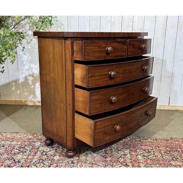 Antique English Victorian Chest of Drawers in Mahogany, 1800s For Sale - Image 15 of 18