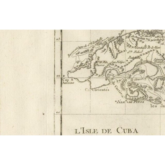 Cuba Enlightenment Island Map by Rigobert Bonne, 1780s For Sale - Image 6 of 12