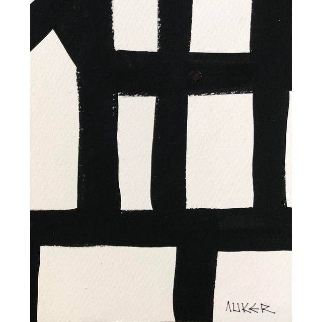 One in my modernist abstract black and white series. One of a kind original artwork. Acrylic paint on heavy acid free...