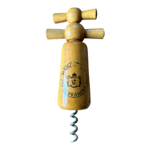 Vintage French Wood Wine Corkscrew