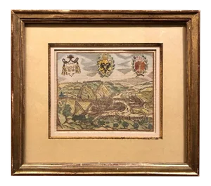 Early 19th Century Framed Lithograph of a Work by Sebastian Munster (1488-1522)