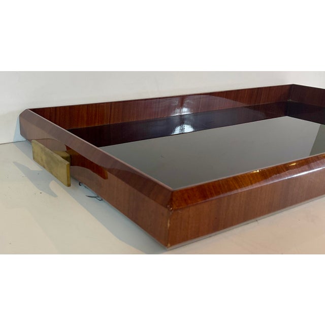 Modern Jonathan Charles Modern Lacquered Mahogany Tray For Sale - Image 3 of 4