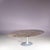 Oval Tulip Table with Brown Marble Top and Matt Silver Coated Oval Base by Eero Saarinen for Knoll International For Sale - Image 6 of 16