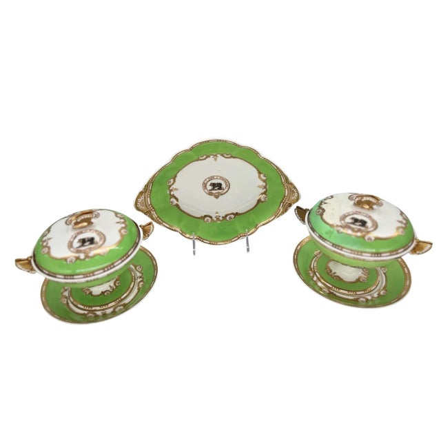 Spode (England, Founded 1770), Felspar Porcelain (Introduced 1821), circa 1840. A 3 piece grouping of antique Spode...