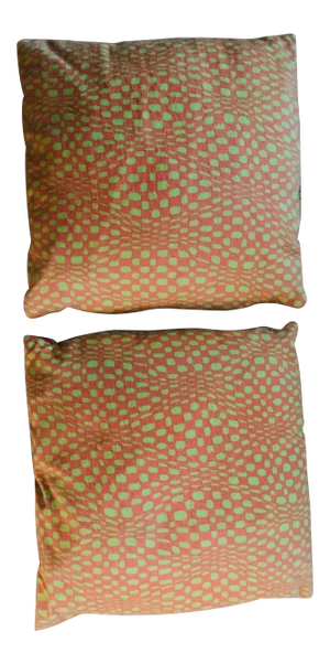 Rebecca Moses Fabric Geometric Cashmere Velvet Pillows - a Pair