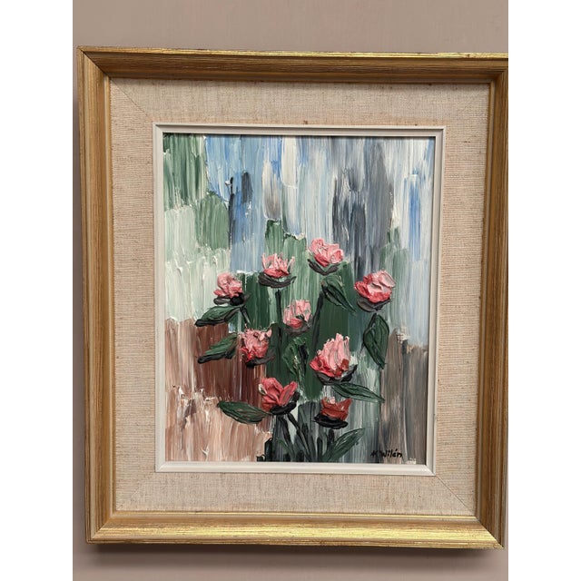 A. Wilén, Floral Impasto, 1960s, Oil on Panel, Framed For Sale - Image 8 of 17