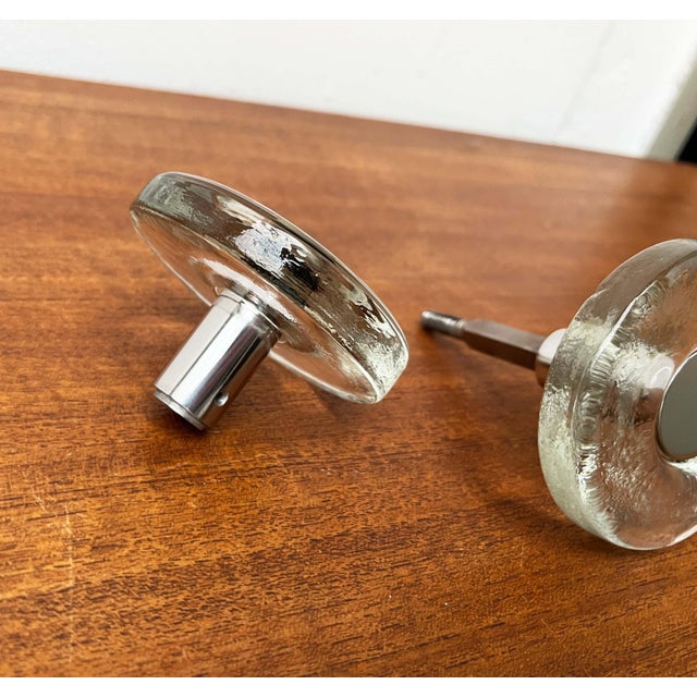 Mid-Century Modern Space Age Glass and Metal Door Handle, Germany, 1960s For Sale - Image 13 of 18