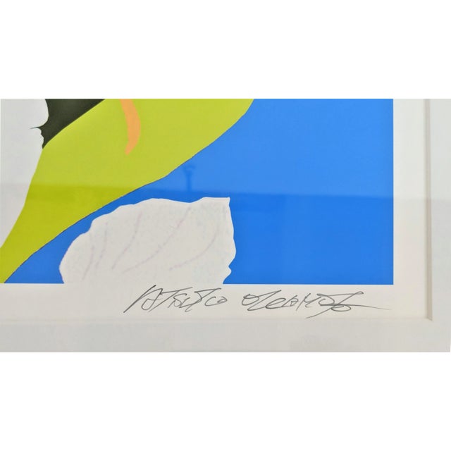 Raspberry Red Colorful Orchids Framed Silkscreen Print For Sale - Image 8 of 12