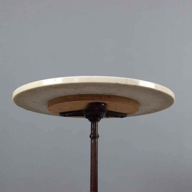 Tables with White Marble Tops, Set of 3 For Sale - Image 11 of 12