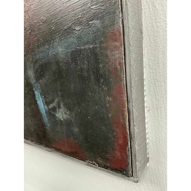“At the Corner of the Earth” 1960 Vintage Abstract Painting by Bob Witz For Sale - Image 9 of 12