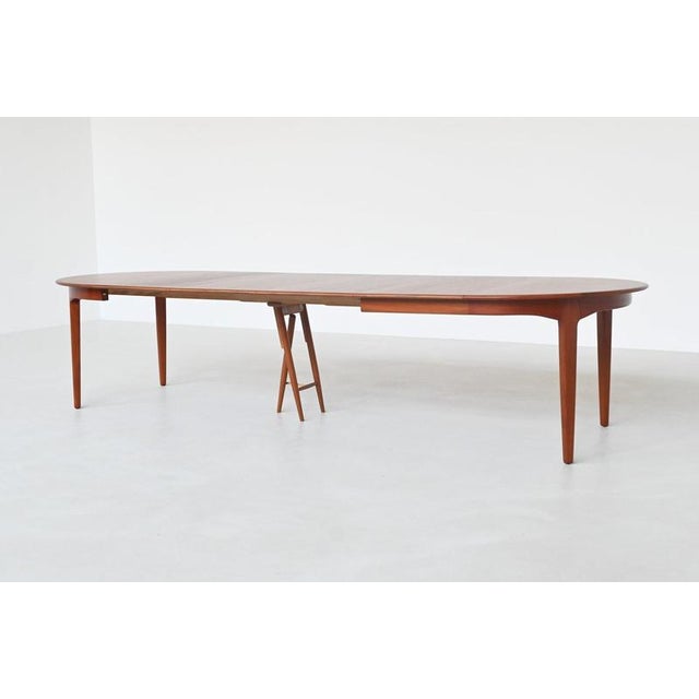 Model 62 Dining Table in Teak by Henning Kjaernulf for Soro Stolefabrik, Denmark, 1958 For Sale - Image 3 of 18
