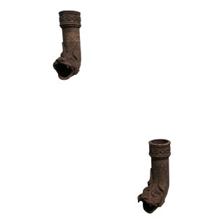 Cast Iron Dragon Drainpipe Spouts, Set of 2 For Sale