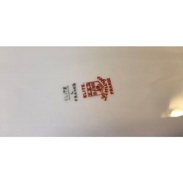 Antique Elite Works Limoges 16" Hostess Platter - Gilded Scrolls & Celadon Dot Border Make a grand statement at your next...